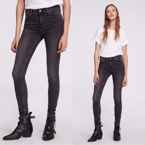 All Saints Grace Black Skinny Jeans Size W 26
